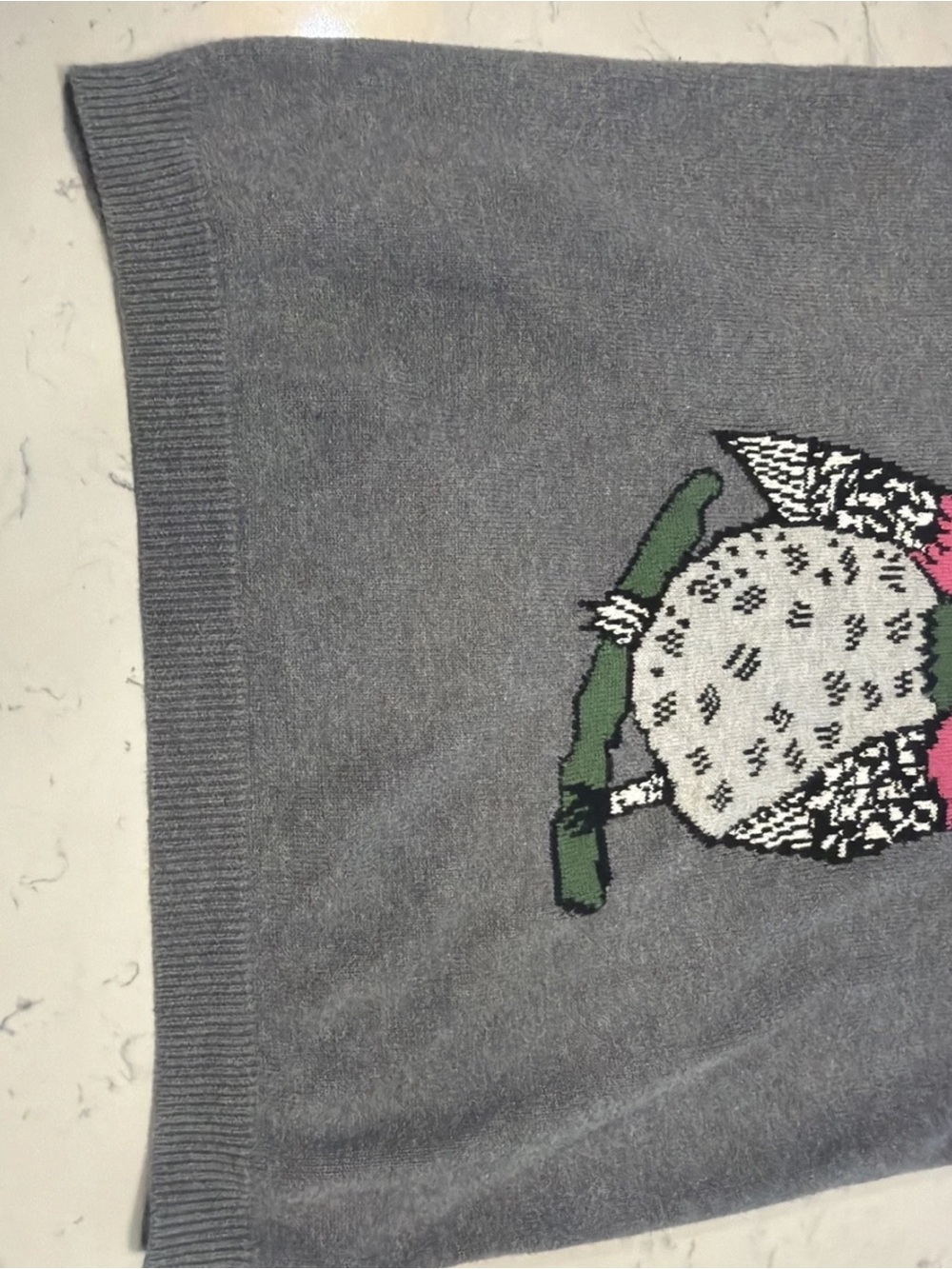 Paul & Joe Sister bird grey knit Sweater - button down Anthropologie Sz S - Picture 7 of 9